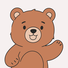 Cute vector illustration of a Bear for toddlers