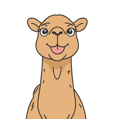Cute Camel for children's literature vector illustration