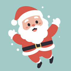 Vector illustration of a sweet Santa for youngsters' imaginative journeys