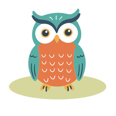Cute Owl for kids' storybook vector illustration