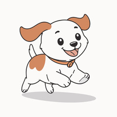 Cute vector illustration of a Dog for children story book