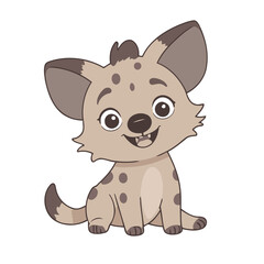 Cute Hyena for toddlers' playful adventures vector illustration
