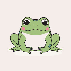 Cute Frog vector illustration for kids' adventure tales