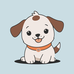 Cute Puppy for toddlers' learning books vector illustration