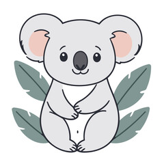 Cute Koala for kids books vector illustration