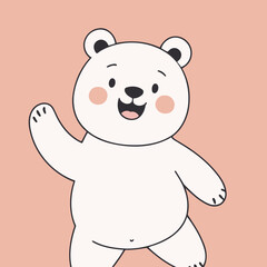 Cute Bear vector illustration for preschoolers' learning moments