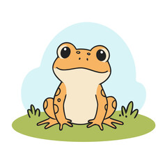 Vector illustration of a charming Toad for toddlers' learning adventures