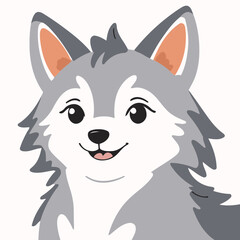 Vector illustration of an enchanting Wolf for kids' storytelling