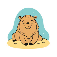 Vector illustration of an enchanting Camel for kids' storytelling