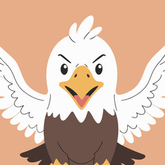 Cute Eagle for toddlers vector illustration