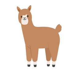 Cute vector illustration of a Alpaca for youngsters' imaginative stories