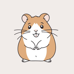 Vector illustration of an adorable Hamster for young readers' books