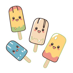 Cute vector illustration of a Popsicle for youngsters' imaginative stories