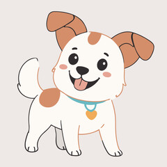 Vector illustration of a winsome Dog for children's literature
