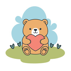 Cute vector illustration of a Bears for children's bedtime stories