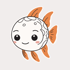 Cute Fish vector illustration for preschoolers' learning moments