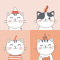 Cute Cat for toddlers' playful adventures vector illustration