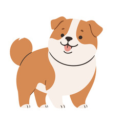 Cute vector illustration of a Dog for toddlers' playful adventures