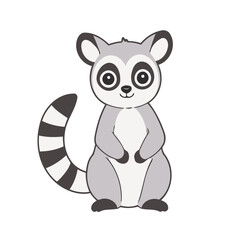 Cute Lemur for toddlers' playful adventures vector illustration