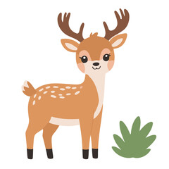 Cute Deer for toddlers' playful adventures vector illustration