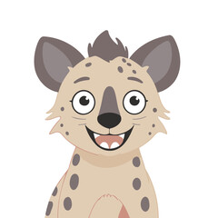 Cute Hyena vector illustration for preschoolers' learning moments