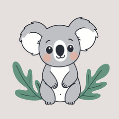 Vector illustration of an endearing Koala for kids' bedtime stories