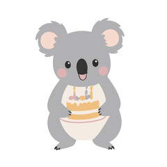 Cute vector illustration of a Koala for toddlers story books