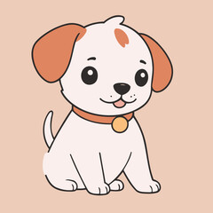 Cute Puppy for children's books vector illustration