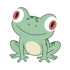Cute Frog for kids' storytelling vector illustration