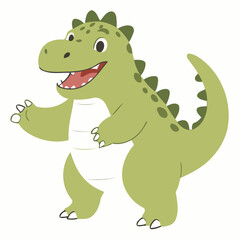 Vector illustration of a sweet Dino for youngsters' imaginative journeys