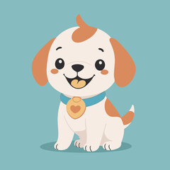 Cute Puppy vector illustration for kids story book