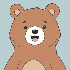 Vector illustration of a cute Bear for children book