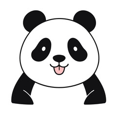 Cute vector illustration of a Panda for toddlers story books