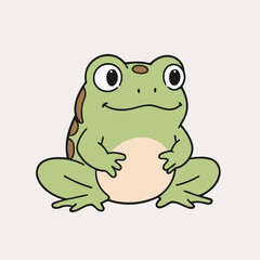 Cute vector illustration of a Toad for early readers' delight