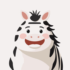 Cute Zebra for toddlers' playful adventures vector illustration