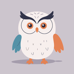 Cute Owl vector illustration for preschoolers' learning moments