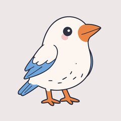 Cute vector illustration of a Bird for toddlers' playful adventures