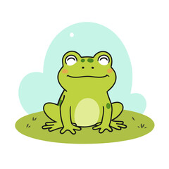 Vector illustration of an enchanting Frog for kids' storytelling