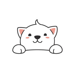 Cute Cat for kids story book vector illustration