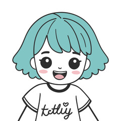 Vector illustration of a cute kid for children