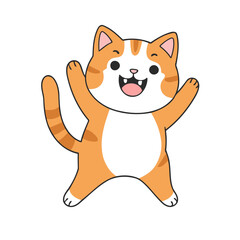 Vector illustration of a winsome Cat for children's literature