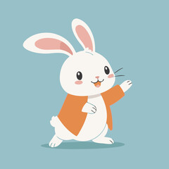 Cute vector illustration of a Rabbit for kids books