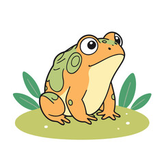 Cute vector illustration of a Toad for youngsters' picture books