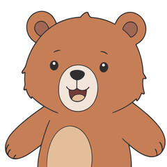 Cute vector illustration of a Bear for children book