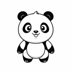 Cute Panda vector illustration for preschoolers' learning moments