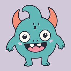 Vector illustration of a friendly Monster for little ones' joyful exploration