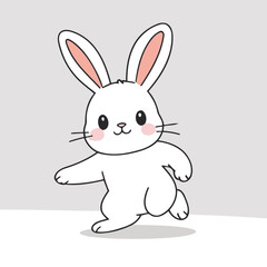 Cute Rabbit vector illustration for children