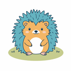 Cute Hedgehog for kids' storybook vector illustration