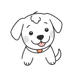 Vector illustration of an adorable Dog for young readers' books