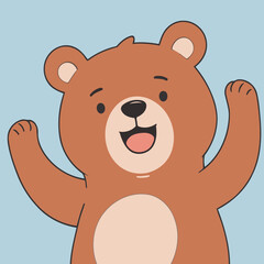 Cute Bear for children's bedtime stories vector illustration